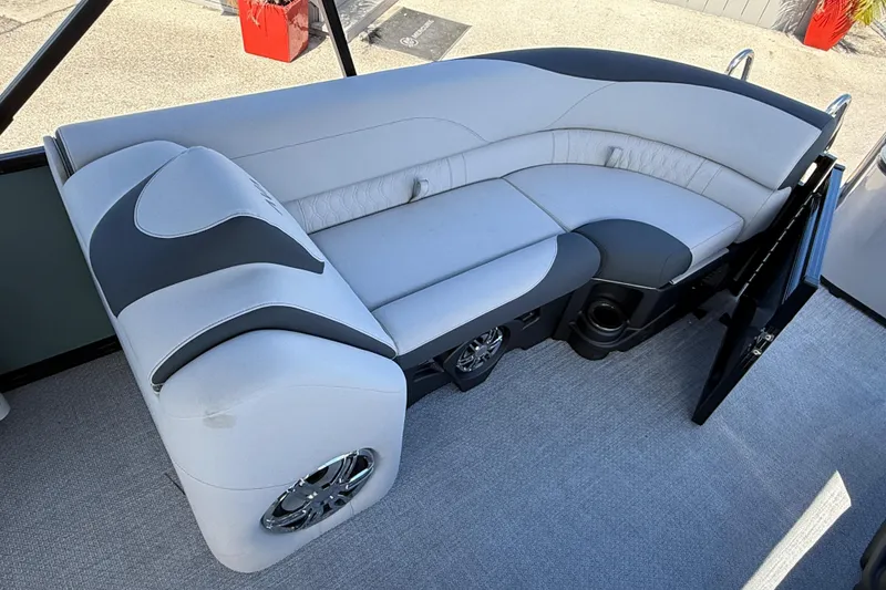 Slide: The Image of Luxurious seating on 2026 Avalon 2385 LSZ Quad Lounger, Tri Toon boat. - 18
