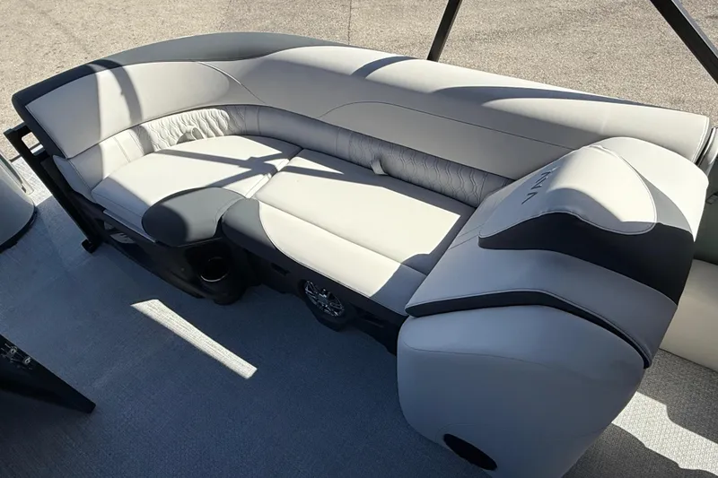 Slide: The Image of Luxurious seating on 2026 Avalon 2385 LSZ Quad Lounger, Tri Toon boat. - 19