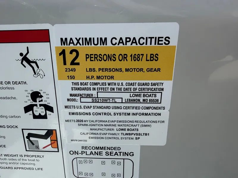 Slide: The Image of Lowe SS Walk Thru 210 WT w/ 150HP Mercury! 2026 - 12