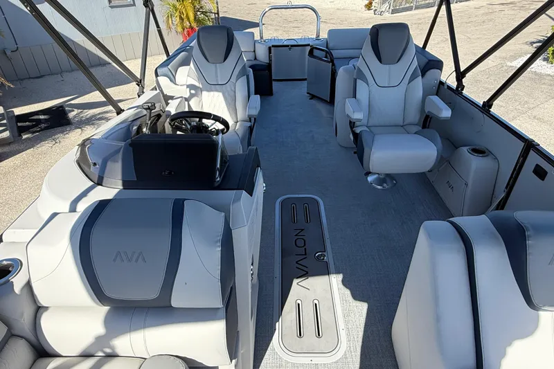 Slide: The Image of Luxurious interior of 2026 Avalon 2385 Catalina Quad Lounger, featuring plush seating and modern design. - 17
