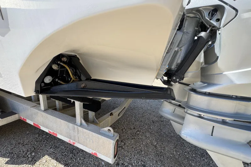 Slide: The Image of 2019 Fountain 34 Center Console boat engine and trailer detail. - 6