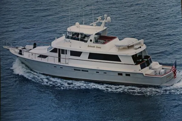 Slide: The Image of Hatteras 74 Custom Cockpit Motor Yacht 1990 - 1