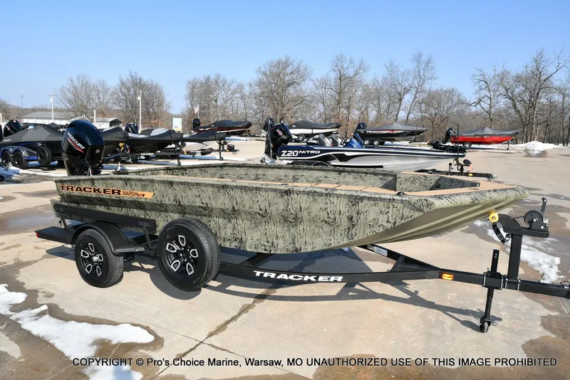 Slide: The Image of Tracker Grizzly 1756 T Marsh w/60HP Tiller 2026 - 55