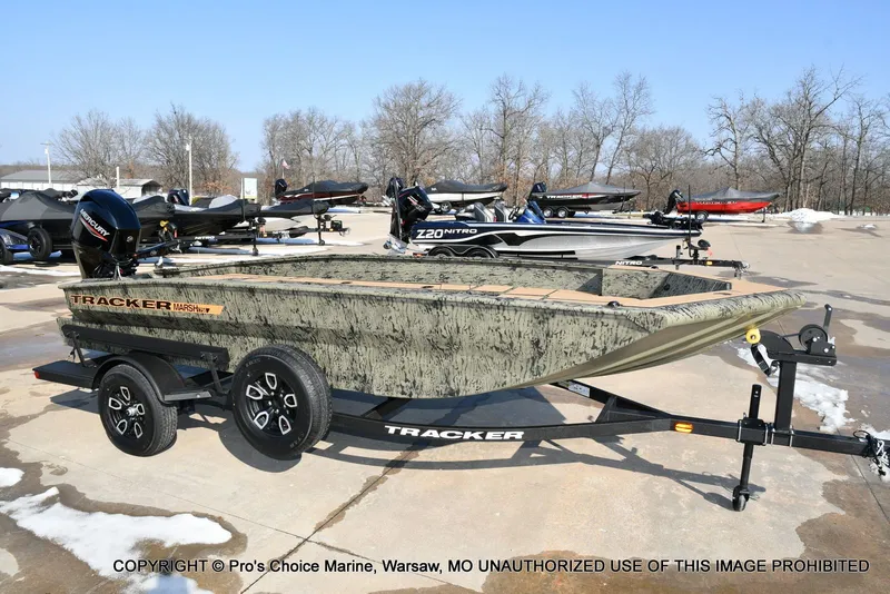 Slide: The Image of Tracker Grizzly 1756 T Marsh w/60HP Tiller 2026 - 57