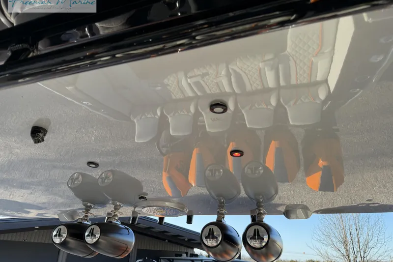 Slide: The Image of 2020 Midnight Express 43 Open boat with sleek design and advanced audio system. - 69