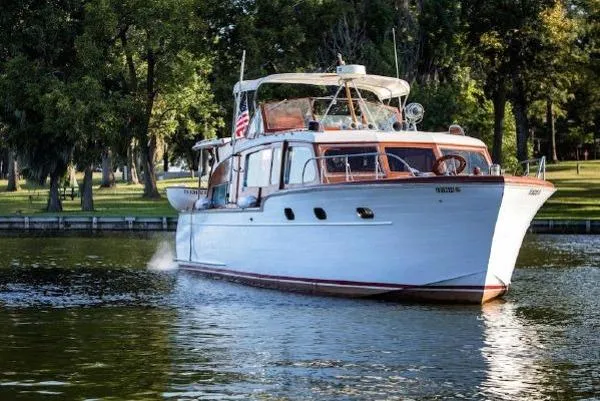 Slide: The Image of Chris-Craft 45' Flybridge Motor Yacht 1954 - 2