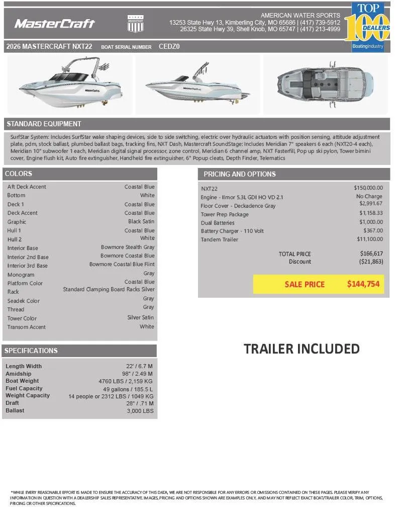Slide: The Image of MasterCraft NXT22 2026 - 75