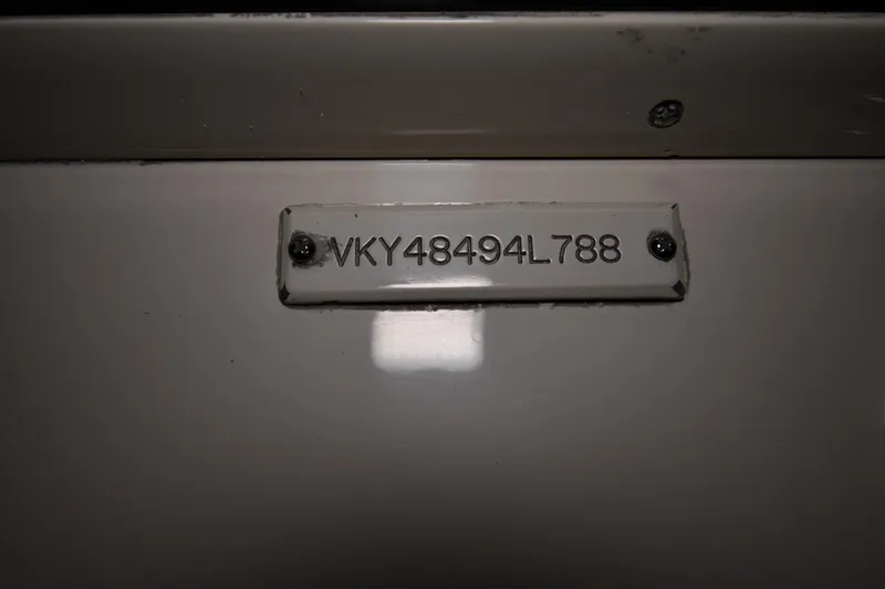 Slide: The Image of Hull identification number on 1988 Viking 48 Convertible boat. - 90