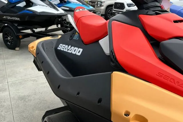 Slide: The Image of 2026 Sea-Doo PWC SPARK with red seat and yellow accent. - 24