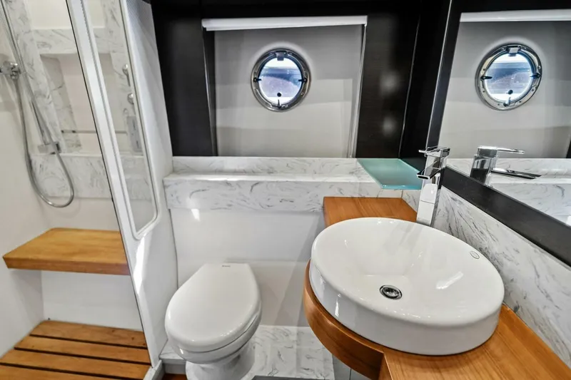 Slide: The Image of 2016 Tiara Yachts 50 Flybridge - Head - 33