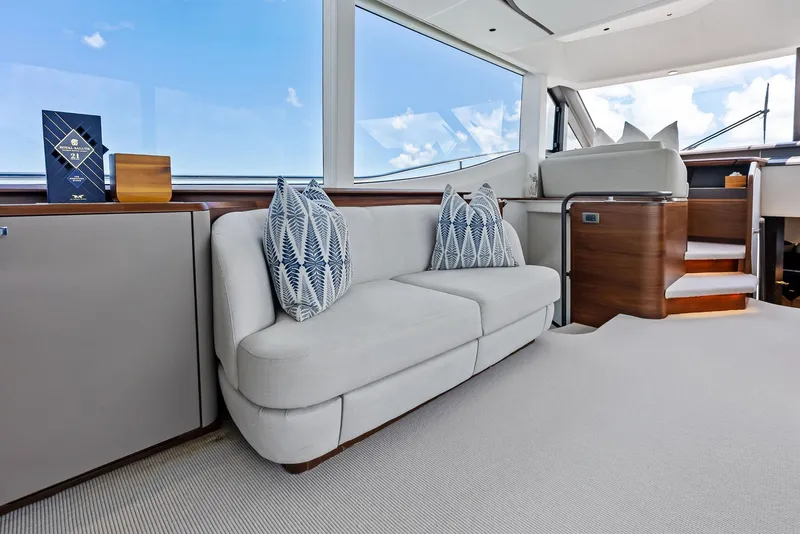 Slide: The Image of Luxurious interior of 2024 Princess Y72 Motor Yacht with elegant seating and decor. - 47