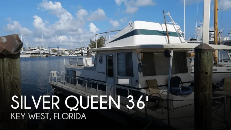 Slide: The Image of Silver Queen 36 x 12 Houseboat 1974 - 0