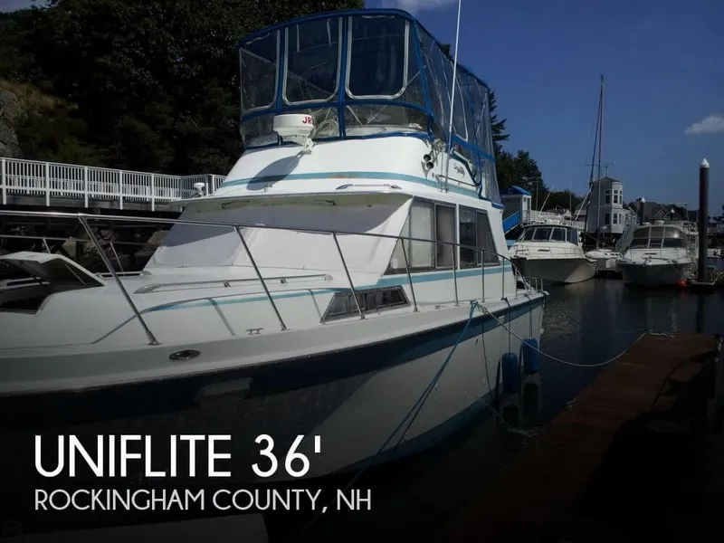 Slide: The Image of Uniflite 36 Sedan Cruiser Flybridge 1973 - 0