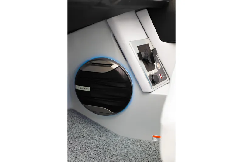 Slide: The Image of 2026 MasterCraft XT22 interior speaker and control panel detail. - 40