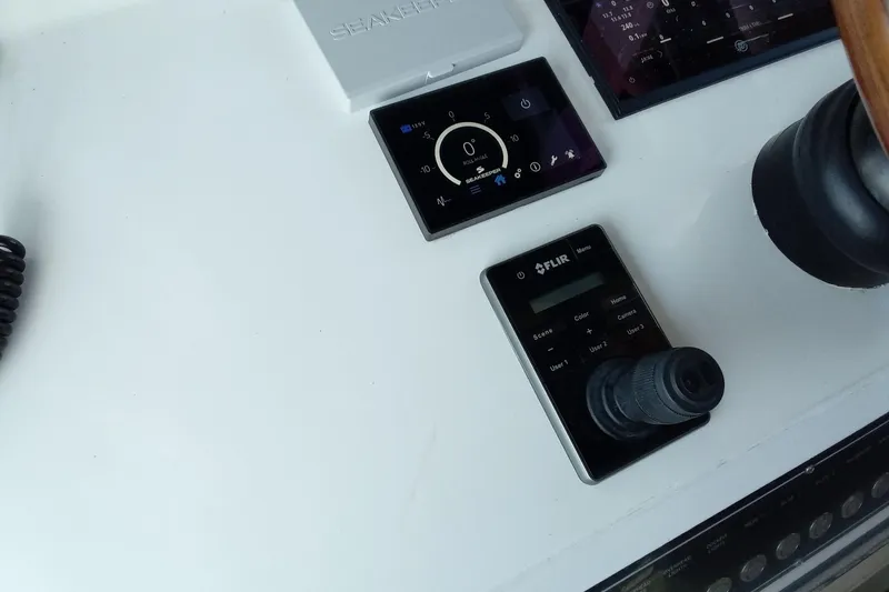 Slide: The Image of Control panel of 2022 Invincible 39 Open Fisherman boat with FLIR system. - 36