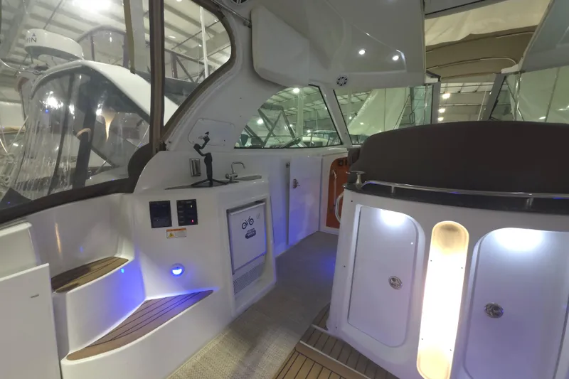 Slide: The Image of 2008 Cruisers Yachts 390 Sports Coupe interior with modern design and ambient lighting. - 42