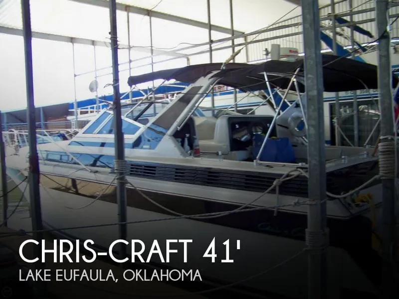 Slide: The Image of Chris-Craft 412 Aerosport Cruiser 1987 - 0