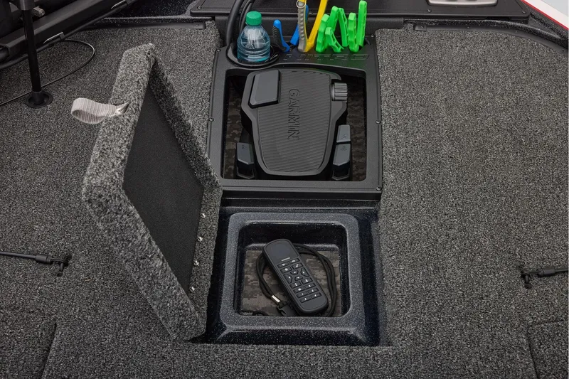 Slide: The Image of 2026 Nitro Z19 XL Pro boat interior with Garmin system and dual seating. - 18