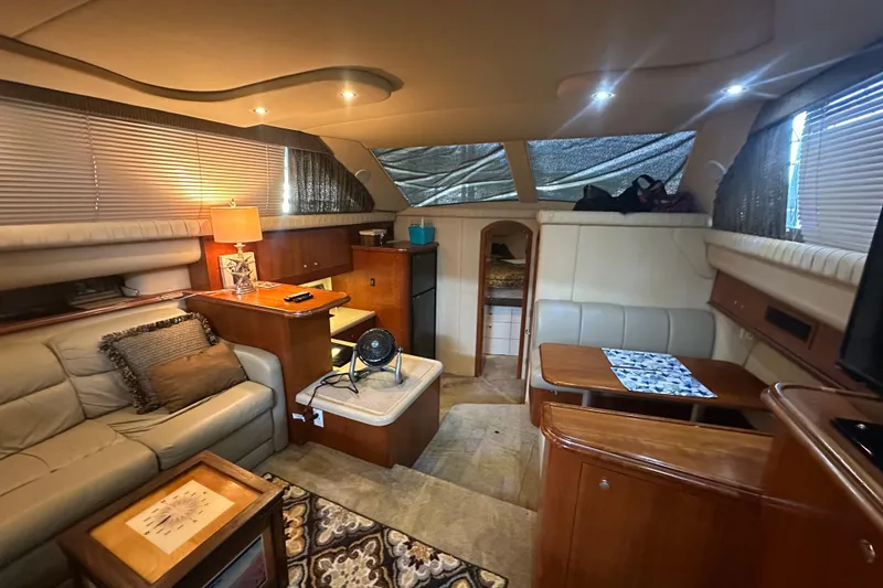 Slide: The Image of Luxurious interior of 2005 Cruisers Yachts 375 Motoryacht with cozy seating and elegant decor. - 5