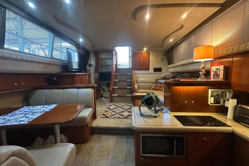 Slide: The Image of Luxurious interior of 2005 Cruisers Yachts 375 Motoryacht with modern amenities and elegant design. - 9