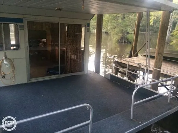 Slide: The Image of Jamestowner 50 x 14 Aluminum Houseboat 1987 - 1