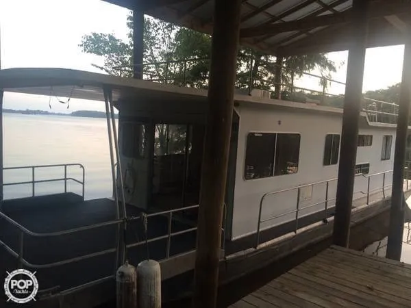 Slide: The Image of Jamestowner 50 x 14 Aluminum Houseboat 1987 - 5
