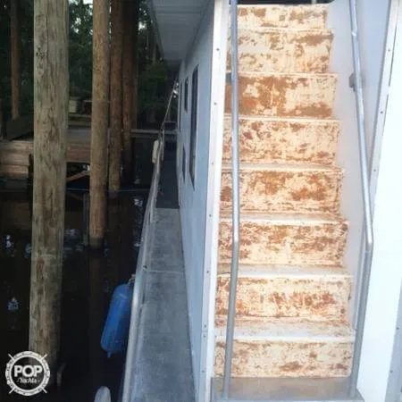 Slide: The Image of Jamestowner 50 x 14 Aluminum Houseboat 1987 - 7