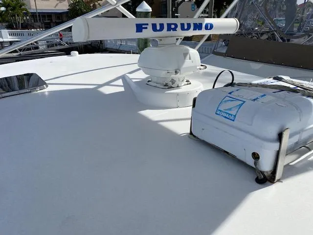 Slide: The Image of Cabo 35 Express 2000 boat deck with Furuno radar and equipment. - 22