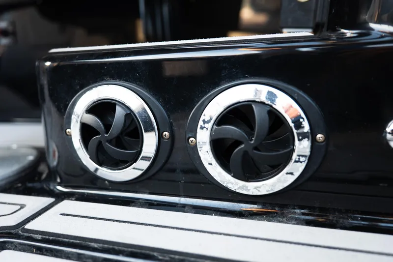Slide: The Image of 2021 Moomba Mondo boat air vents with chrome accents. - 22