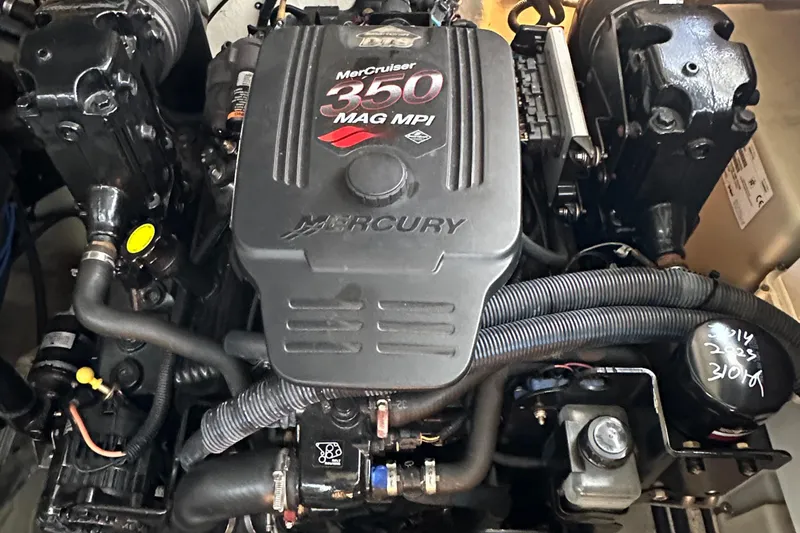 Slide: The Image of Mercury MerCruiser 350 MAG MPI engine in 2008 Sea Ray Sundancer 310. - 22