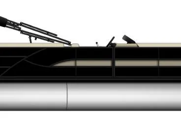 Slide: The Image of 2026 Bentley Pontoons Legacy 243 Navigator, sleek design, side view, modern pontoon boat. - 24