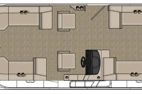 Slide: The Image of 2026 Bentley Pontoons Legacy 243 Navigator floor plan with spacious seating layout. - 25