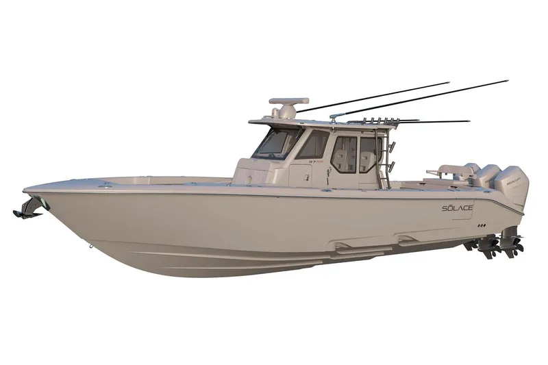 Slide: The Image of Manufacturer Provided Image: 2026 Solace 37 PILOT boat with sleek design and advanced features. - 6