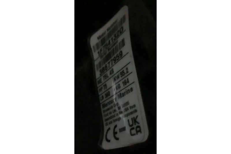 Slide: The Image of Label on 2026 Sun Tracker Party Barge 18 DLX with specifications and certifications. - 5