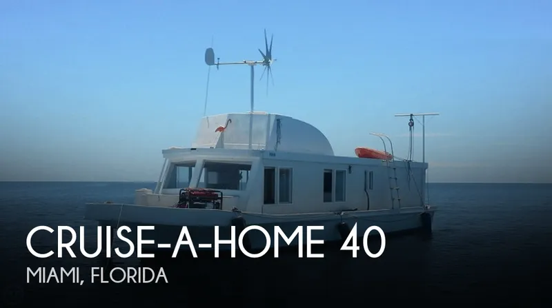 Slide: The Image of Cruise-A-Home 40 Corsair Houseboat 1971 - 0