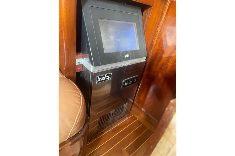 Slide: The Image of Control panel on 1972 Rhodes 53 Motorsailor with wooden interior. - 41