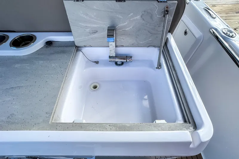 Slide: The Image of Modern sink on a 2025 STERK 31 boat. - 10