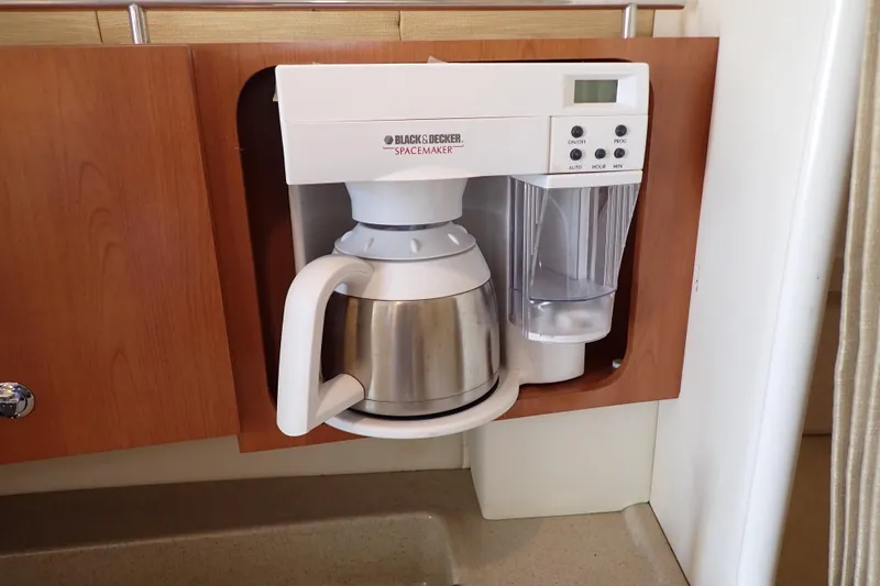 Slide: The Image of Built-in Black & Decker coffee maker on 2006 Wellcraft 330 Coastal boat. - 88