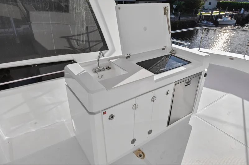 Slide: The Image of Outdoor kitchen on 2024 Leopard 46 Powercat yacht with sink and stove. - 32