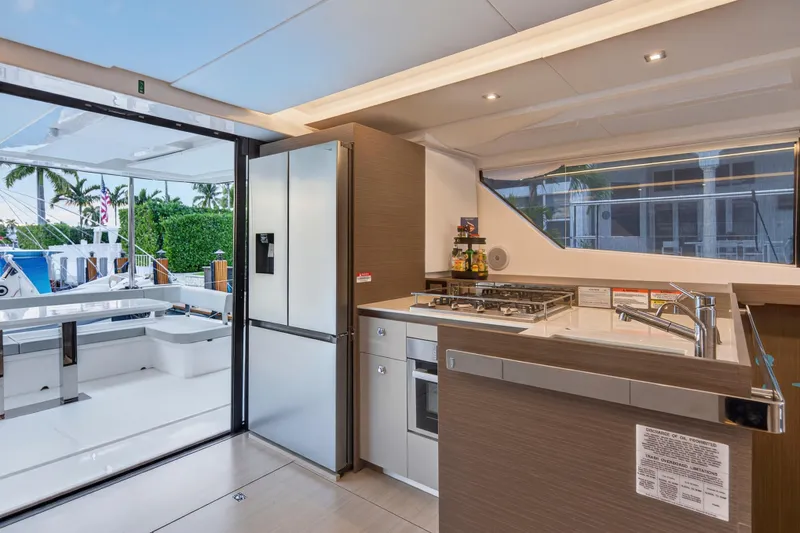 Slide: The Image of Modern kitchen interior of 2024 Leopard 46 Powercat yacht with sleek appliances. - 69