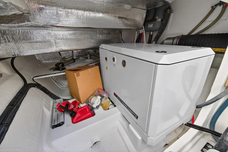 Slide: The Image of Engine room of 2024 Leopard 46 Powercat with generator and equipment. - 97