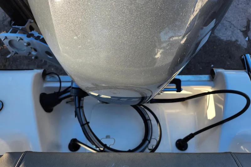 Slide: The Image of 2022 Key West 189 FS boat engine and wiring detail, top view. - 30