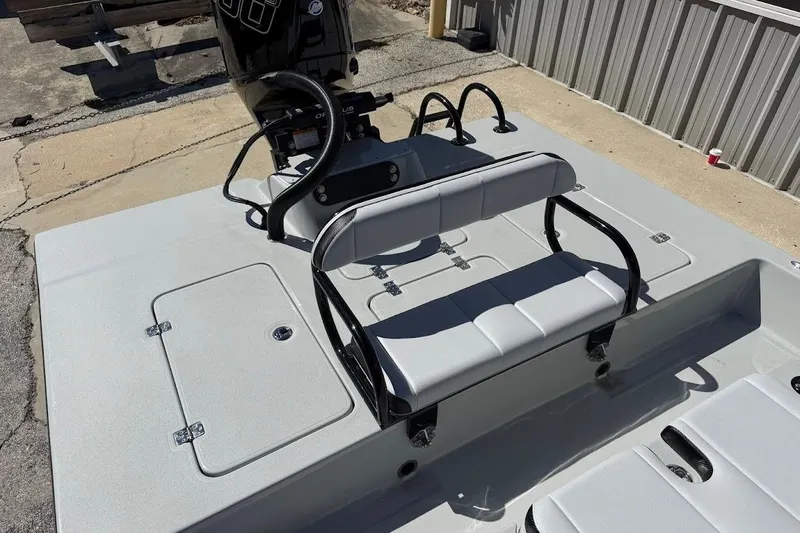 Slide: The Image of 2026 SCB R24 boat interior with seating and storage compartments. - 21