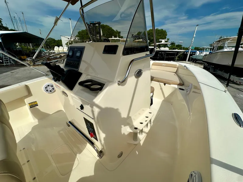 Slide: The Image of Interior view of the 2025 Scout 195 Sportfish boat. - 7