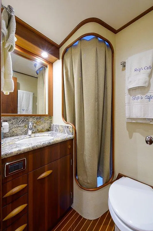 Slide: The Image of Luxurious bathroom on a 1987 Custom Carolina Merritt yacht. - 42