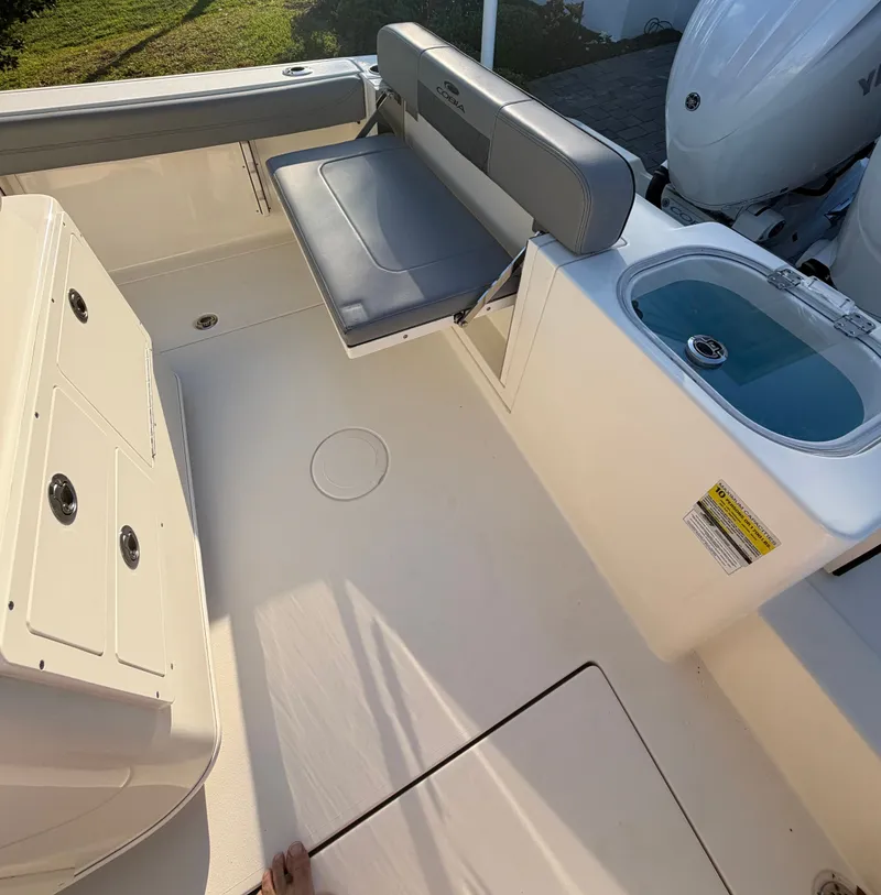 Slide: The Image of Interior of the 2024 Cobia 240 Center Console boat. - 12