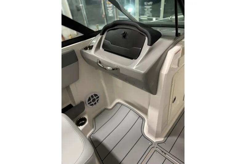 Slide: The Image of Interior of 2026 Chaparral 21 SSi boat, featuring sleek design and modern amenities. - 13