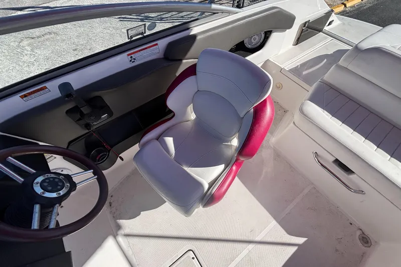 Slide: The Image of 2008 Regal 2000 Bowrider interior with steering wheel and seating. - 19