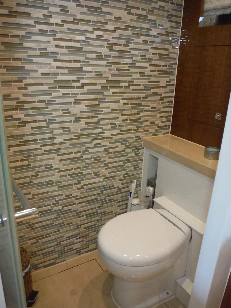 Slide: The Image of Horizon E88 yacht control panel, 2015 model, featuring digital display and functions. - 43