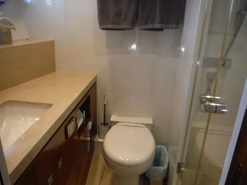 Slide: The Image of Luxury Horizon E88 yacht deck with sleek design and ocean view, 2015 model. - 57